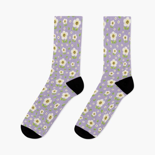 Item preview, Retro Floral Print on Lavender Background designed and sold by janine-ilustra.
