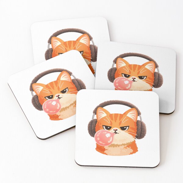 Item preview, Cool Cat Bubblegum – Funny Cartoon Sticker Design designed and sold by tviyluv.