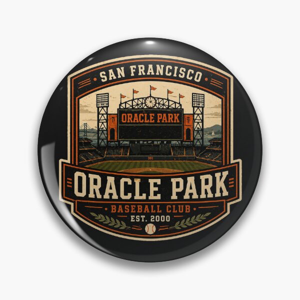 Item preview, San Francisco Oracle Park Vintage Wordmark Baseball Badge designed and sold by GhostDawgs.