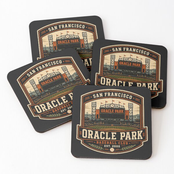 Item preview, San Francisco Oracle Park Vintage Wordmark Baseball Badge designed and sold by GhostDawgs.