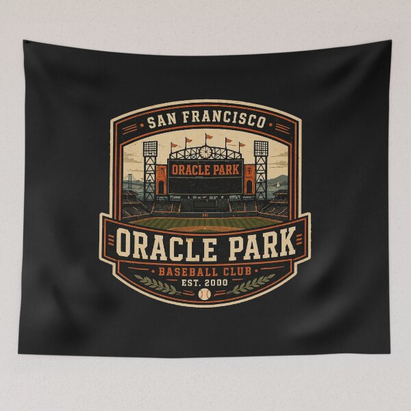 Item preview, San Francisco Oracle Park Vintage Wordmark Baseball Badge designed and sold by GhostDawgs.
