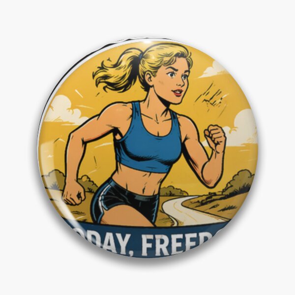 Item preview, Retro Female Runner Discipline T-Shirt - Freedom Tomorrow Tee designed and sold by anandariki.