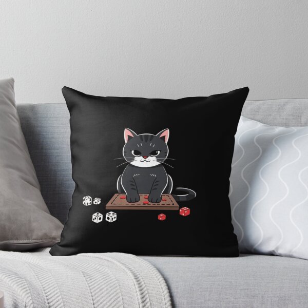 Item preview, Funny Board Game Cat Black Tuxedo Kitten Dice Art designed and sold by artlife4.