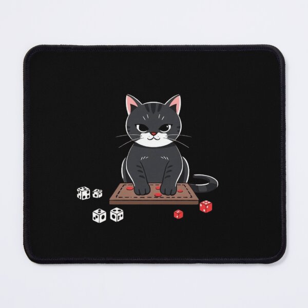 Item preview, Funny Board Game Cat Black Tuxedo Kitten Dice Art designed and sold by artlife4.