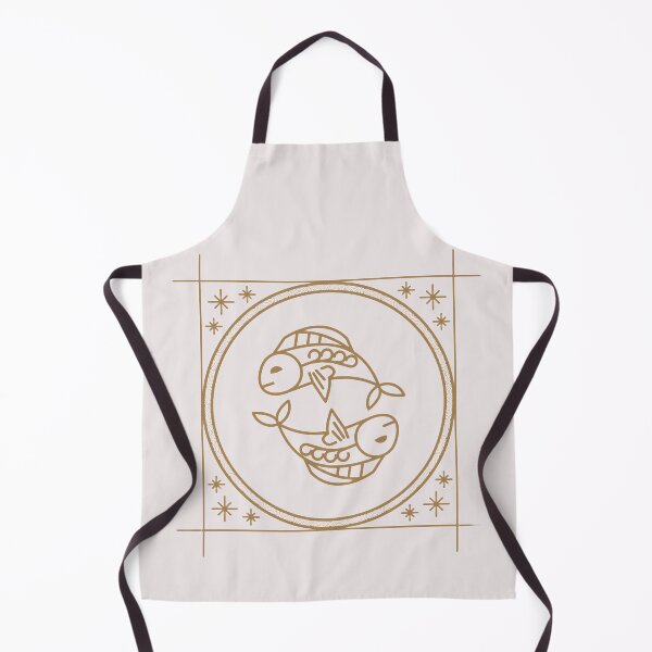 Item preview, Pisces Zodiac Sign – Gold Art Deco Twin Fish Celestial Symbol on Black designed and sold by Artsy Corner.