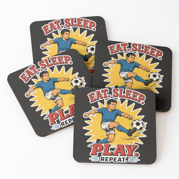 Item preview, Vintage Soccer Player T-Shirt - Eat Sleep Play Repeat Football Tee designed and sold by anandariki.