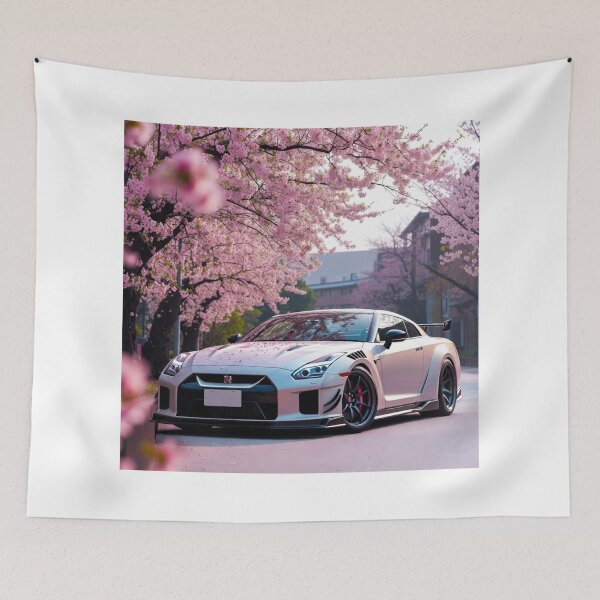 Item preview, Nissan GT-R R35 Sakura Street Scene JDM Car Tee designed and sold by TheArtOfCar.