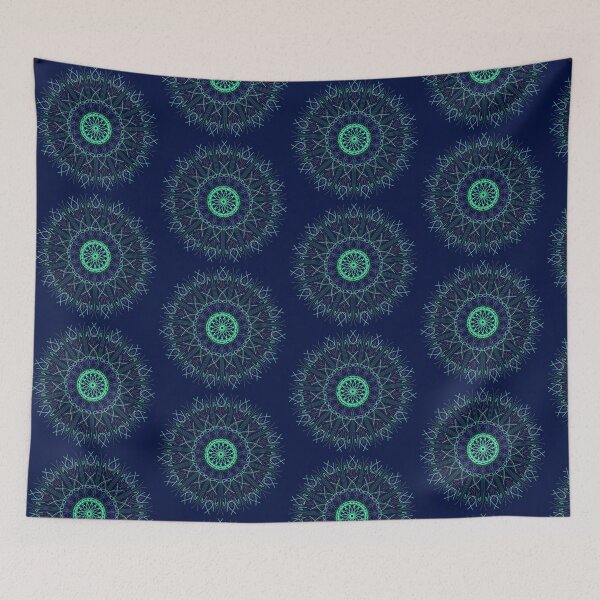 Artikelvorschau, Mandala blau entworfen und verkauft von ZederZederZeder.