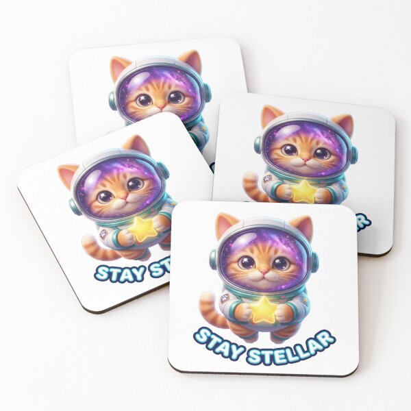 Item preview, Stay Stellar Space Cat Cute Astronaut Kitten Galaxy designed and sold by Andreza NativeHue Oficial.