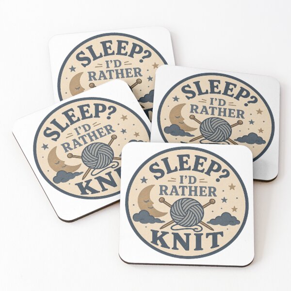 Item preview, Sleep? I’d Rather Knit – Funny Knitting Humor designed and sold by EastEndTownie.