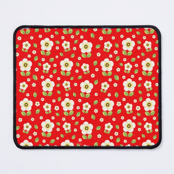 Item preview, Floral pattern | Vibrant red background  designed and sold by janine-ilustra.