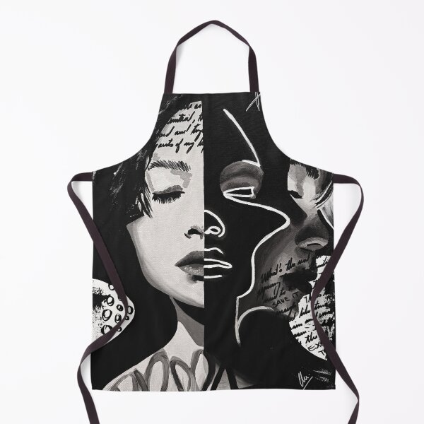 Item preview, Black and White Split Face Portrait designed and sold by CheHojas.