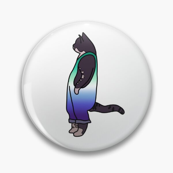 Item preview, A cat in gay dungarees designed and sold by lena-makes-art.
