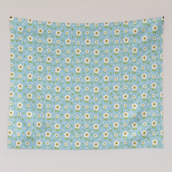Item preview, Floral pattern | Premium blue background  designed and sold by janine-ilustra.