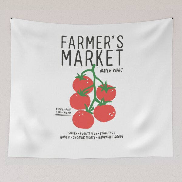 Item preview, Farmers Market Maple Ridge Sunday Picked Fresh Tomatoes designed and sold by krystalRomanart.