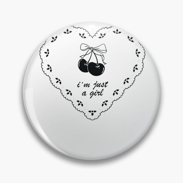 Item preview, I’m Just A Girl Lacy Doily Heart Cherry Bow designed and sold by krystalRomanart.