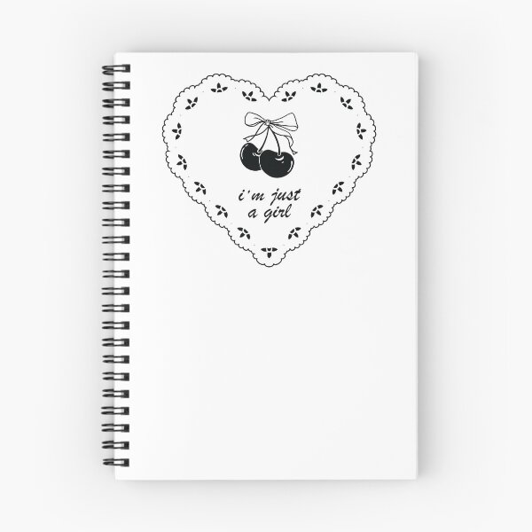 Item preview, I’m Just A Girl Lacy Doily Heart Cherry Bow designed and sold by krystalRomanart.