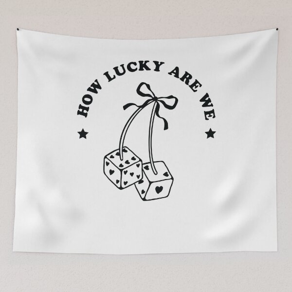 Item preview, How Lucky Are We Dice Cherry Ribbon Stars designed and sold by krystalRomanart.