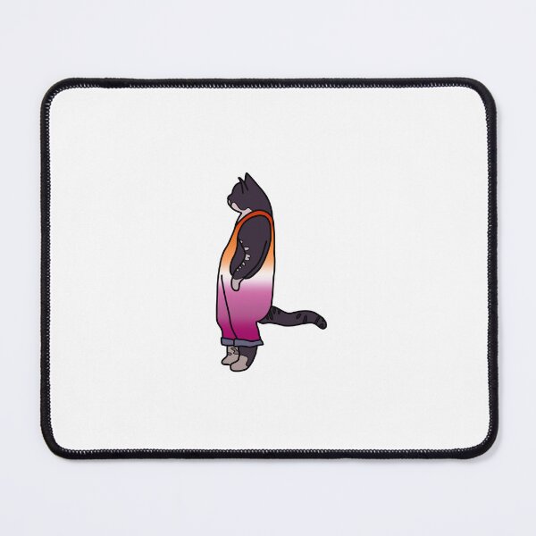 Item preview, A cat in lesbian dungarees designed and sold by lena-makes-art.