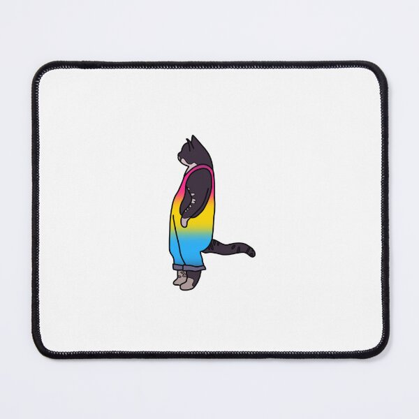 Item preview, A cat in pansexual dungarees designed and sold by lena-makes-art.