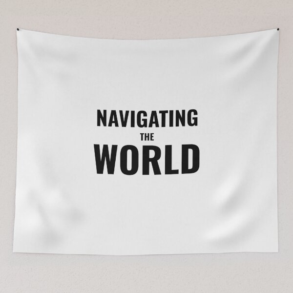 Item preview, Navigating the World (Black) designed and sold by ShipCrewNation.