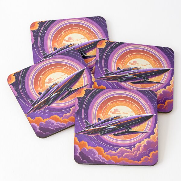 Item preview, Celestial Horizon: Retro-Futuristic Starship Voyage designed and sold by Prism Palette Studio.