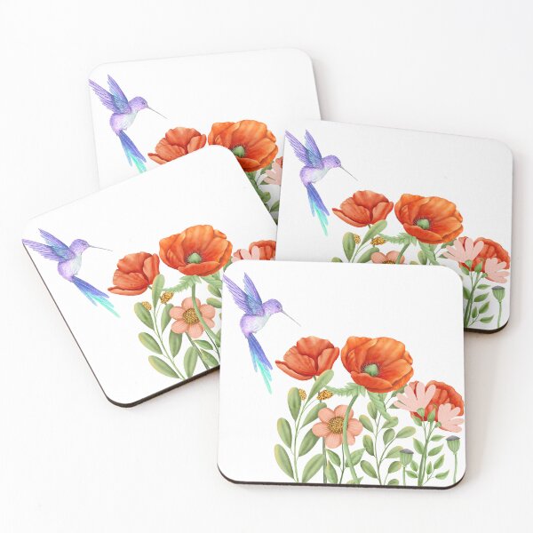 Item preview, Hummingbird with flower  designed and sold by Fun Mood Prints .