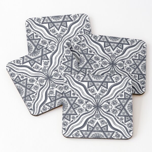 Item preview, Deep Navy and White Geometric Star Mosaic Mandala designed and sold by cirgitstudio.
