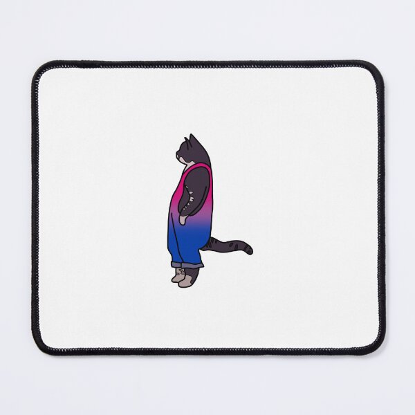 Item preview, A cat in bisexual dungarees designed and sold by lena-makes-art.