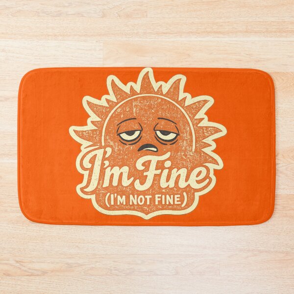 Item preview, I'm Fine I'm Not Fine Funny Retro Sun Sarcastic Mental Health Sticker Humor Gift designed and sold by irfanshikh.