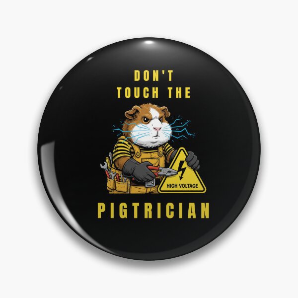 Item preview, Pigtrician Funny Guinea Pig Electrician High Voltage designed and sold by TeeArtWorld.