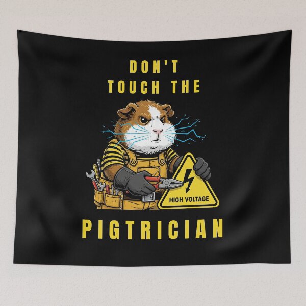 Item preview, Pigtrician Funny Guinea Pig Electrician High Voltage designed and sold by TeeArtWorld.