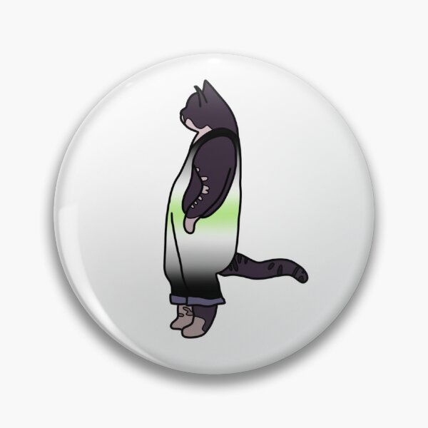 Item preview, A cat in agender dungarees designed and sold by lena-makes-art.