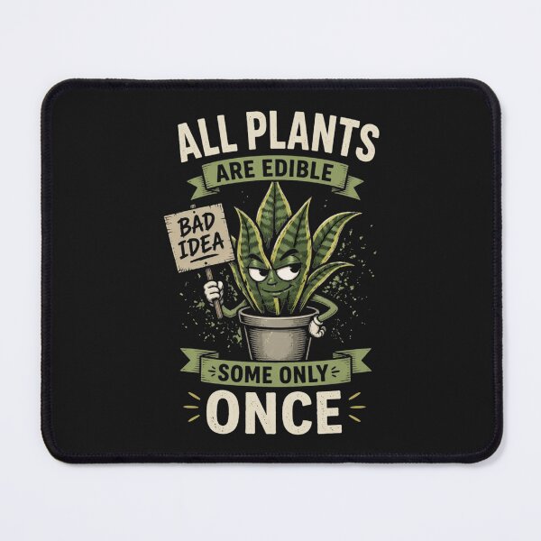 Item preview, All Plants Are Edible Some Only Once – Dark Humor Vintage Warning Shirt designed and sold by La-Nuna.