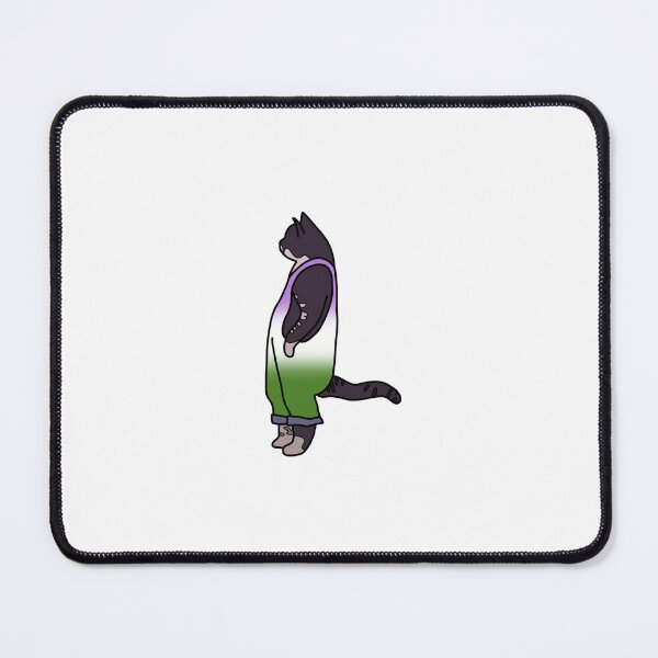 Item preview, A cat in genderqueer dungarees designed and sold by lena-makes-art.