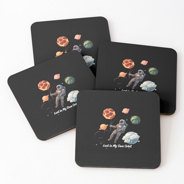 Item preview, Lost in My Own Orbit – Astronaut Planet Balloons Space Art designed and sold by Yujanne.