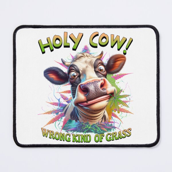 Item preview, Holy Cow Wrong Kind of Grass – Funny Cow 420 T-Shirt designed and sold by HoshisWorld2018.