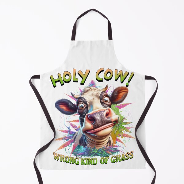 Item preview, Holy Cow Wrong Kind of Grass – Funny Cow 420 T-Shirt designed and sold by HoshisWorld2018.