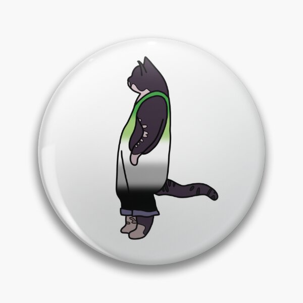 Item preview, A cat in aromantic dungarees designed and sold by lena-makes-art.