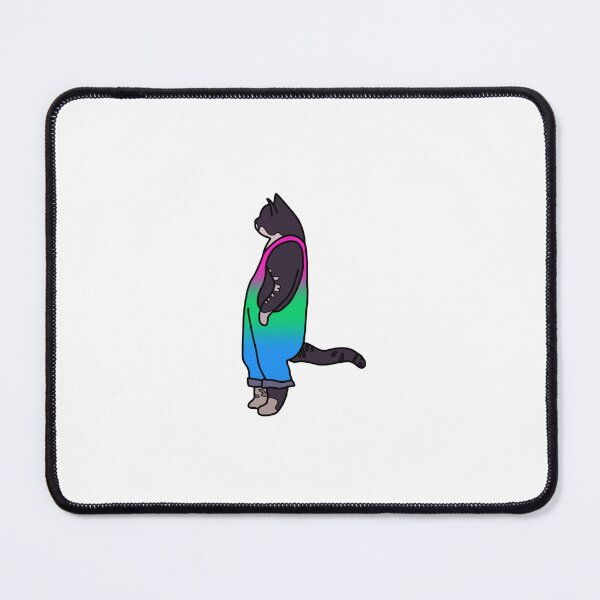 Item preview, A cat in polysexual dungarees designed and sold by lena-makes-art.