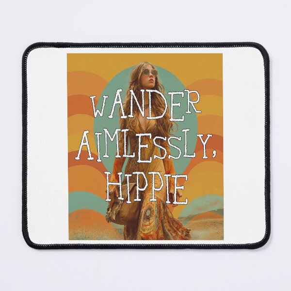 Item preview, Travel Aimlessly, Hippie – Retro 70s Free Spirit Wanderlust Vibes designed and sold by Ignorant-Artist.