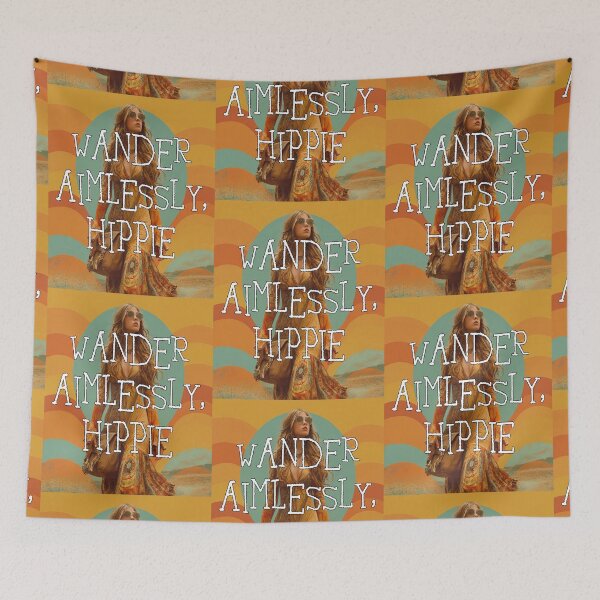 Item preview, Travel Aimlessly, Hippie – Retro 70s Free Spirit Wanderlust Vibes designed and sold by Ignorant-Artist.