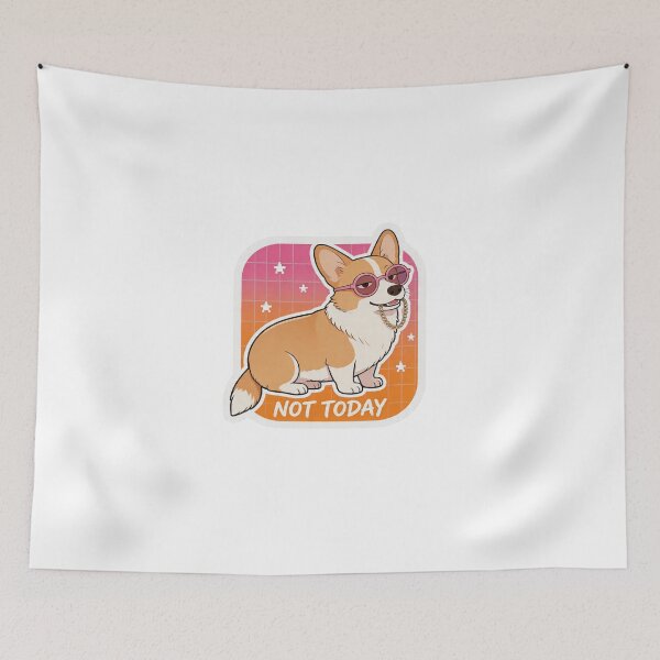 Item preview, Sassy Corgi With Pink Sunglasses Not Today 5 designed and sold by HealthyEnvy.