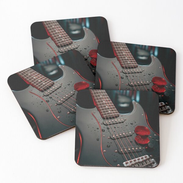 Item preview, Crimson Strat Electric Guitar Wall Art designed and sold by guitarprints.