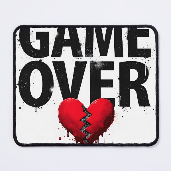 Item preview, Game Over - Gritty Grunge Broken Heart Streetwear Gaming Tee designed and sold by CtrlAltFail.