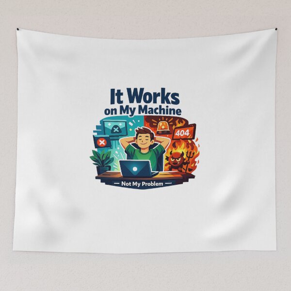 Item preview, It Works On My Machine Meme designed and sold by Fashvora.