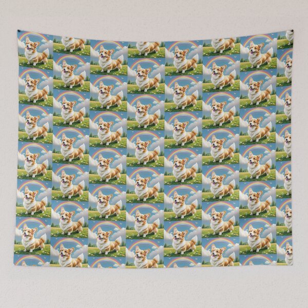 Item preview, A Happy Corgi on a Warm Spring Morning designed and sold by vernonplatt.