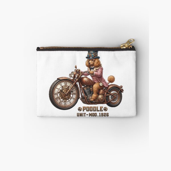 Item preview, Steampunk Poodle Clockwork Motorcycle Rider. designed and sold by KojourinArt.