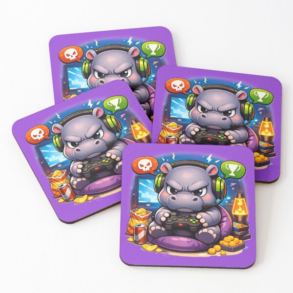 Item preview, Gamer Hippo designed and sold by Emeraldella Designs.