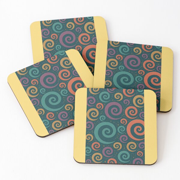 Item preview, yellow spirals designed and sold by Christina Lumenara.